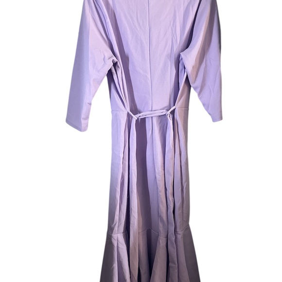 Janette Plus Lavender Midi Dress ties in back 3x poly spandex like new - Picture 2 of 7